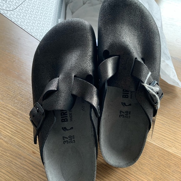 Birkenstock Boston Washed Metallic Antique Black - Picture 5 of 9